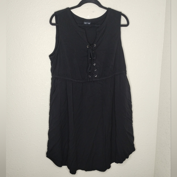 Torrid Mini Challis Lace-Up Shirt Dress Women's Size 2X - Picture 2 of 7